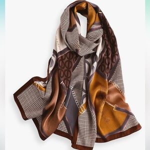 PoeticEHome 100% Mulberry Silk Long Scarf - Large Oblong Shawl w Gift Packaging